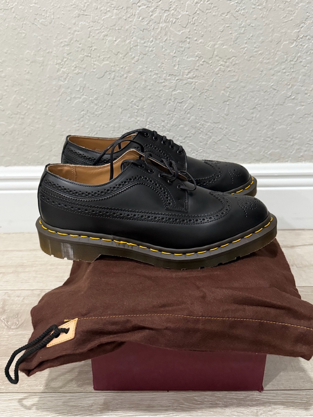 Dr. Martens x comme des garcon Black Wingtip Brogue Oxfords women 8.5 men 7.5